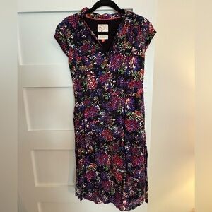 Anthropologie Multicolor Floral Midi Dress